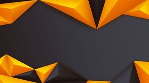Orange festes Polygon PPT Hintergrundbild
