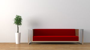 Imagen de fondo simple sofá bonsai PPT