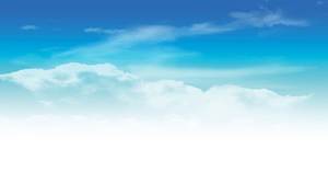 Zarif mavi gökyüzü ve beyaz bulutlar PPT arka plan resmi