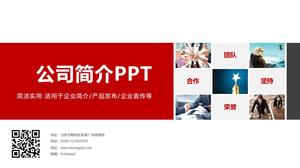 Modèle PPT de profil d'entreprise simple rouge