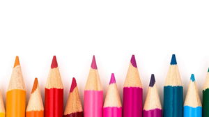 Cute color pencil PPT background picture