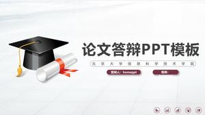 Download gratuito del modello PPT di risposta di laurea semplice e pratico