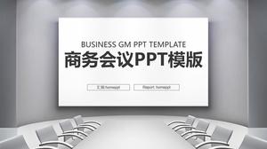 Modello PPT di sfondo grigio sala riunioni