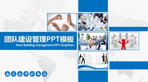 Modelo de PPT de construção de equipe corporativa prática azul