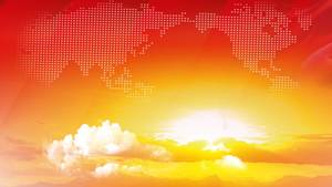 PPT фоновое изображение восхода солнца белое облако карта мира растровое изображение