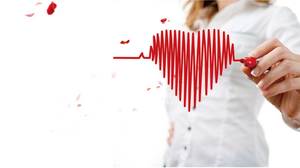 Love radio wave medical PPT background picture