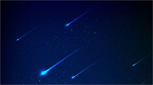 藍色星空流星PPT背景圖片
