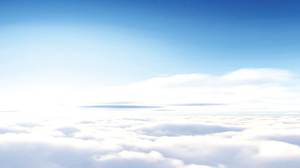 空の白い雲PPT背景画像