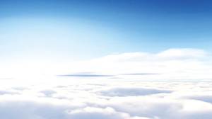 Gambar Latar Belakang PPT Awan Putih Langit PowerPoint Template Free Download