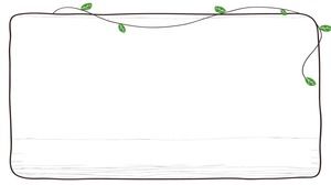 Simple vine plant PPT border background picture