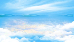 雄偉的雲朵和山的PPT背景圖片