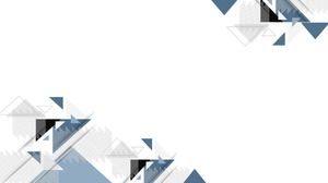 Drei blaue Dreieck-Kombination PPT-Hintergrundbilder