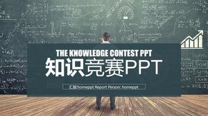 Blackboard arka plan bilgi yarışması PPT şablonu
