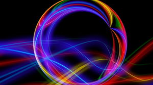 Colorful abstract curve PPT background picture