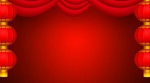 Lantern curtain PPT background picture