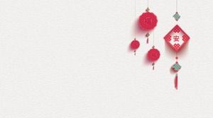 Ten exquisite Chinese style Spring Festival PPT background pictures