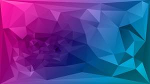 Blue purple gradient polygon PPT background picture