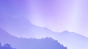 Gambar latar belakang PPT pegunungan ungu yang elegan