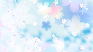 Красивый лепесток цветка PPT фоновый рисунок