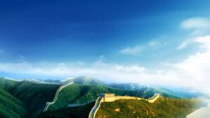 Gambar latar belakang Great Wall PPT