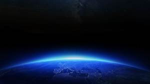 Beautiful blue earth PPT background picture