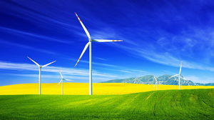 Prairie windmill slide background picture