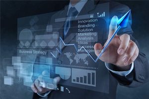 Business people data chart slide background picture