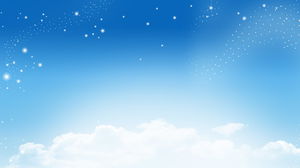 青い空と白い雲のPPT背景画像