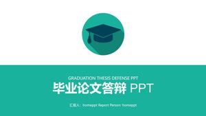 Prosty zielony szablon obronnej pracy dyplomowej PPT