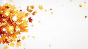 Autumn maple leaf PPT background picture