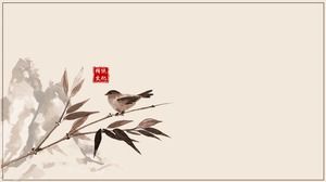 Ücretsiz indirmek için 11 klasik Çin mürekkep PPT arka plan resimleri
