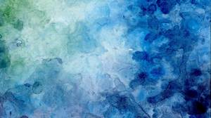 Blue and green watercolor art rendering PowerPoint background pictures for free download