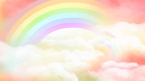 Xiangyun rainbow cartoon slide background picture