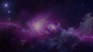 Mor yıldızlı gökyüzü güzel PPT arka plan resmi