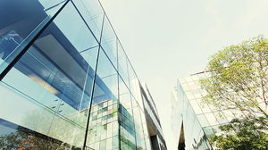Green modern building PPT background picture Green modern building PPT background picture