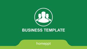 Green simple flat company profile PPT template