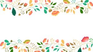Color small fresh cartoon flower PPT background picture