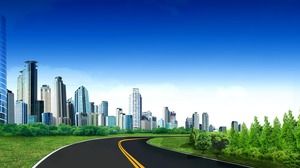 Clean and tidy green city PPT background picture Clean and tidy green city PPT background picture