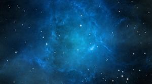 Beautiful blue starry sky PowerPoint background picture
