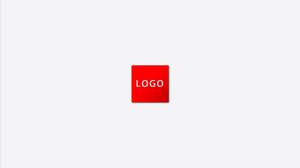 Szablon firmy PPT czerwony minimalistyczny styl nieruchomości firmy profil