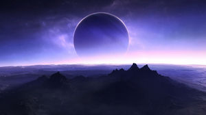 Un conjunto de hermosas imágenes de fondo PPT cielo estrellado púrpura (1)