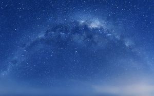 Image d'arrière-plan PPT étoiles cosmiques bleu ciel étoilé