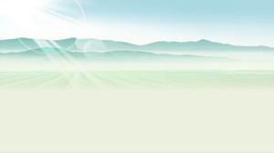 Fresh and green mountains stacked PPT background picture