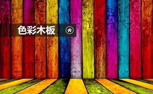Colorful wood slide background picture download