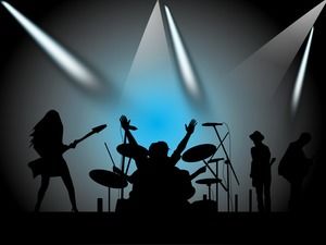 Cartoon concert dynamic PPT background picture download