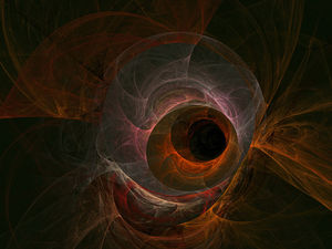 抽象的なブラックホールのPowerPoint背景画像のダウンロード