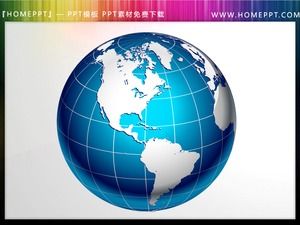 8世界地図地球PPT素材