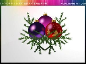 Nine transparent Christmas PPT wreath materials