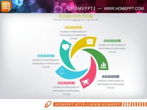 ثلاث مخططات PPT دائرية