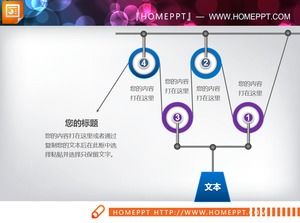 Diagrama PPT a relației dintre proiectarea a cinci blocuri de scripete